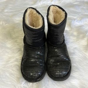 Black Sequined UGG Boots